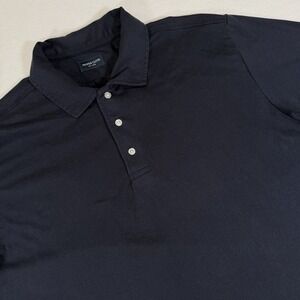 Proper Cloth Polo Shirt Mens Large Navy Blue 100% Cotton Short Sleeve